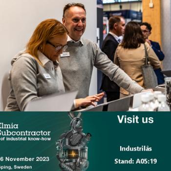 VIEW OUR SUSTAINABLE LATCHING SOLUTIONS DURING ELMIA SUBCONTRACTOR 2023! VIEW OUR SUSTAINABLE LATCHING SOLUTIONS DURING ELMIA SUBCONTRACTOR 2023!