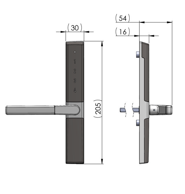 Vision Home Connected Latch Bolt Left
