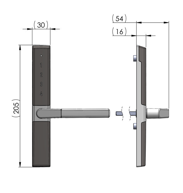 Vision Home Connected Latch Bolt Right