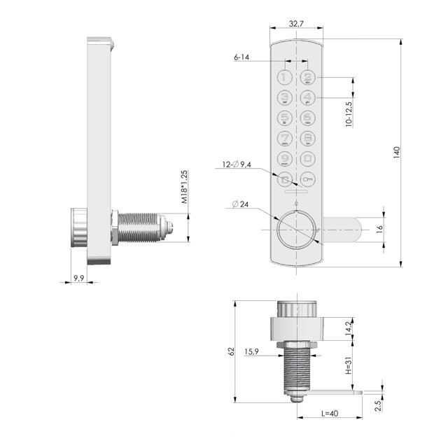 Keyfree Keypad Lock 220