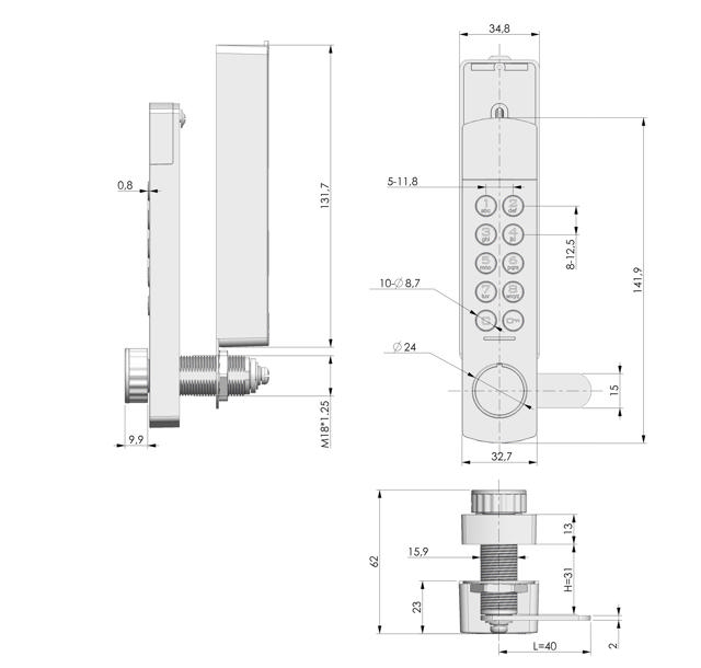Keyfree RFID Keypad Lock 310