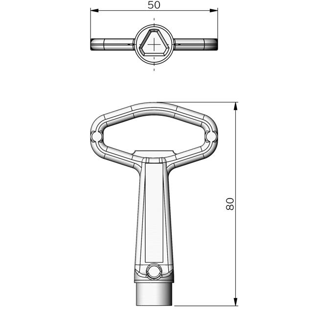 Llave Triangular 8mm