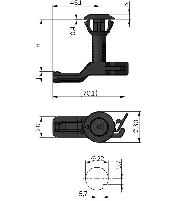 Quick Assembly Adjustable two piece latch