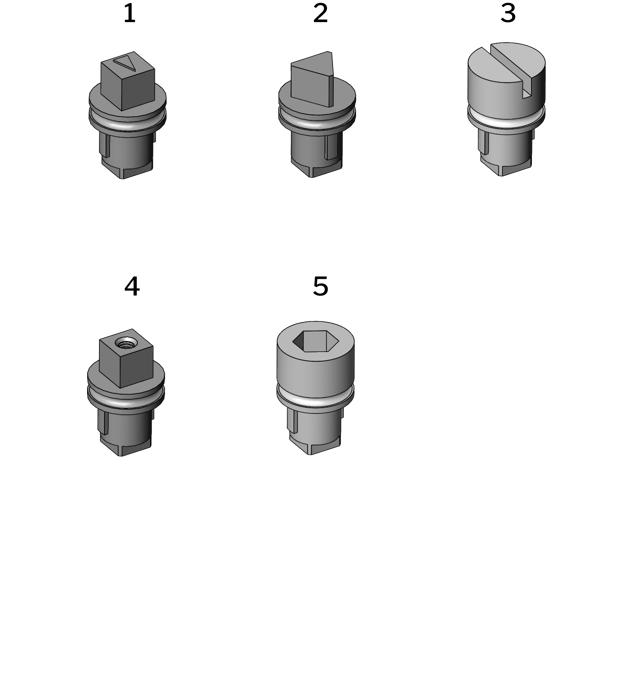 Inserts for Compact Quarter-turn