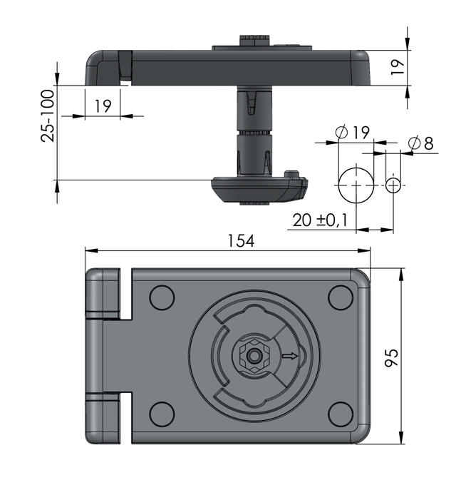 Klima-flex 3 Latch Hinge