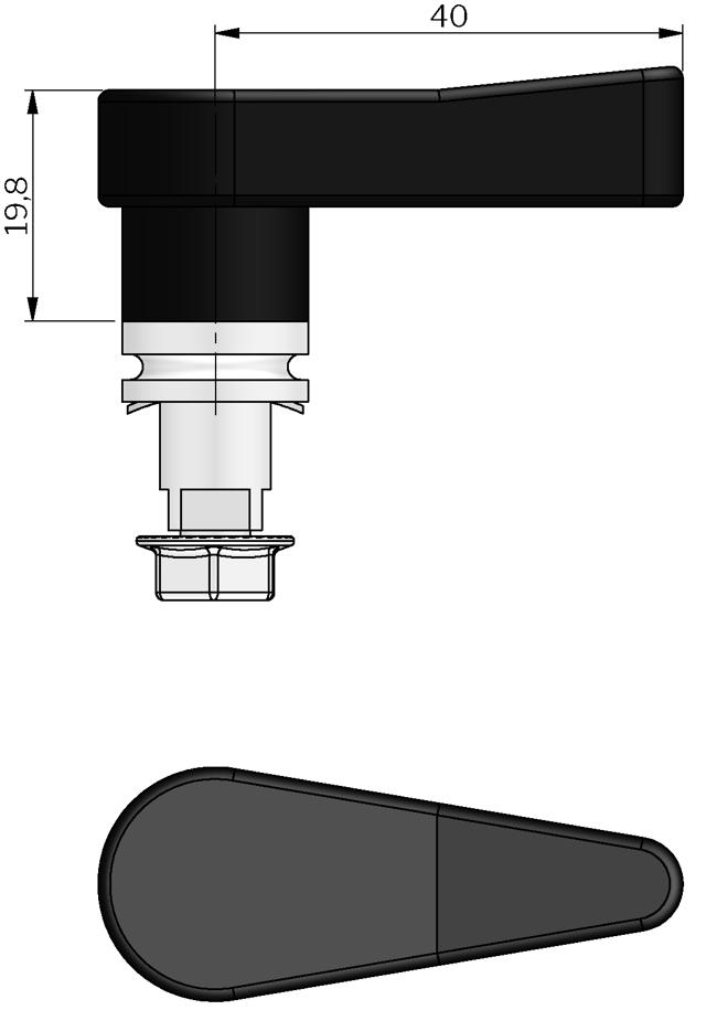 Bouton avec insert classique