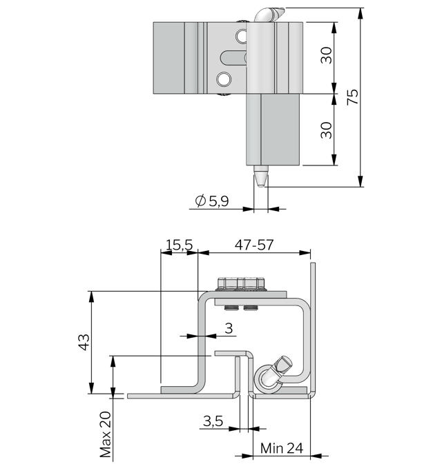 Concealed Adjustable Lift Off Hinge 100°