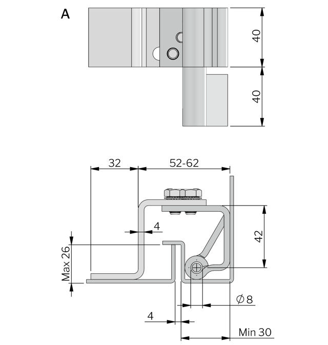 Concealed Adjustable Lift Off Hinge 100°