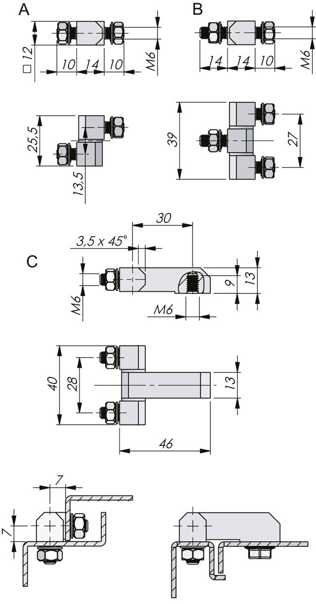External Bolt-On Hinge 180°