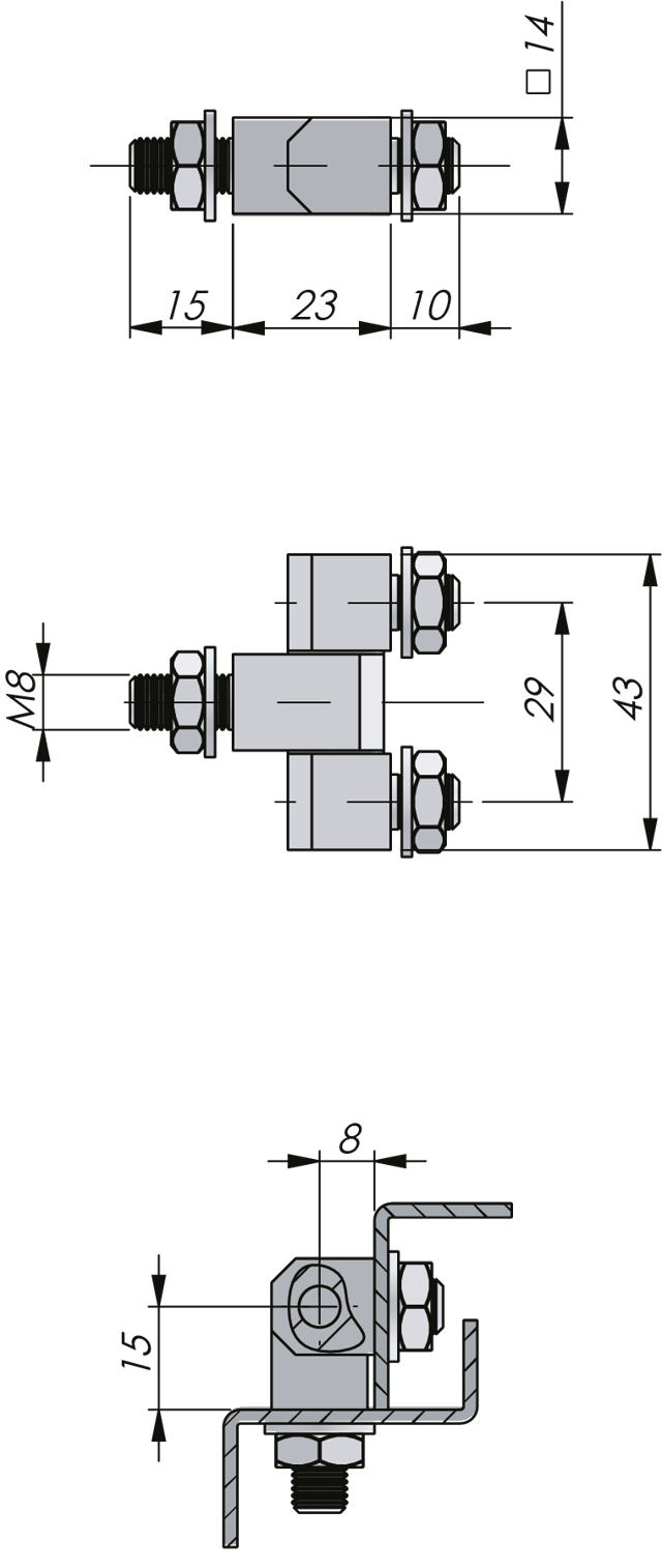 External Bolt-On Hinge 180°