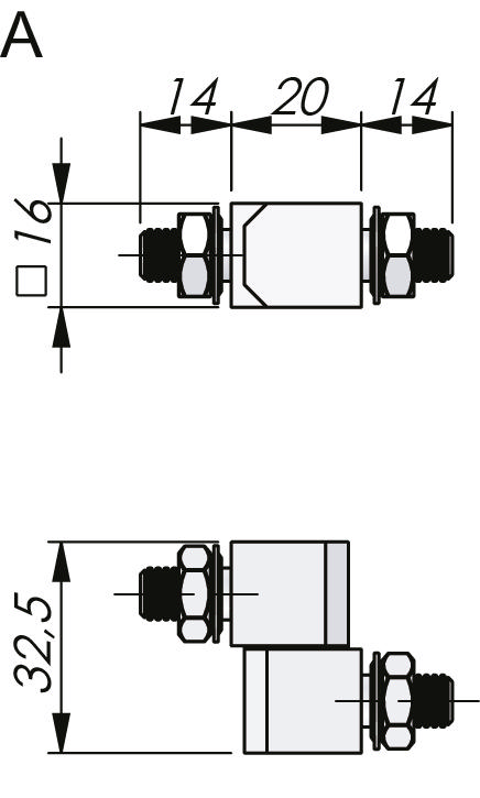 External Bolt-On Hinge 180°