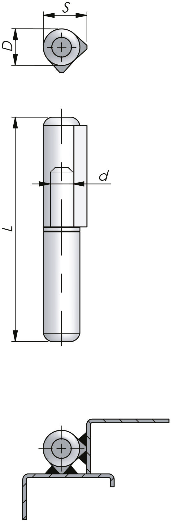 Weld-On Hinge
