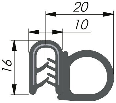 Dichtprofil PVC/EPDM