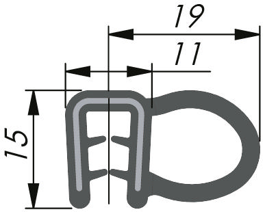 Profilé d'étanchéité EPDM