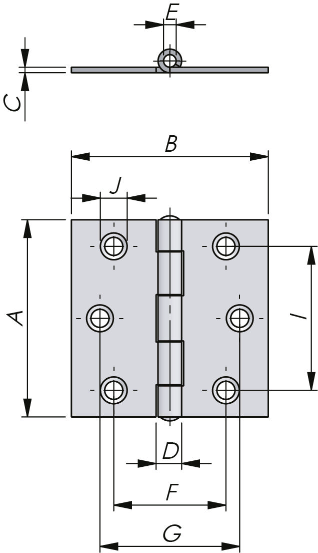 Butt Hinge Stainless Steel
