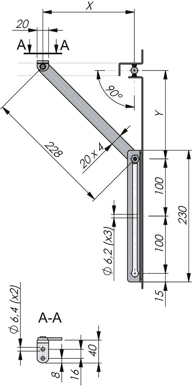 Support de porte Inox