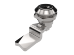 Kvartsvarvscylinderlås, rostfritt stål, 18 mm