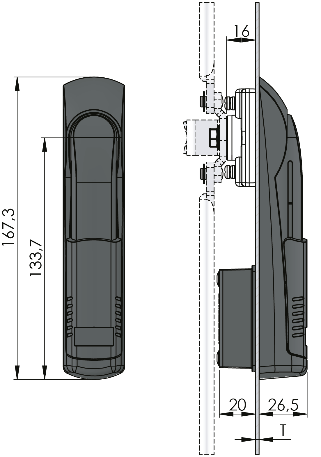 Vision Schwenkhebel Ergonomic Line