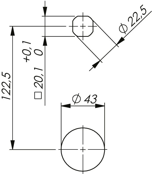 Vision Swing-handtag för oval cylinder