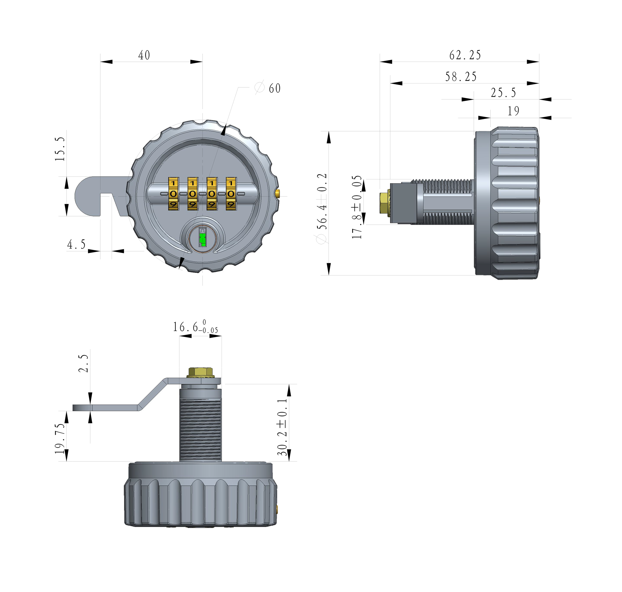Keyfree Combination Lock 100