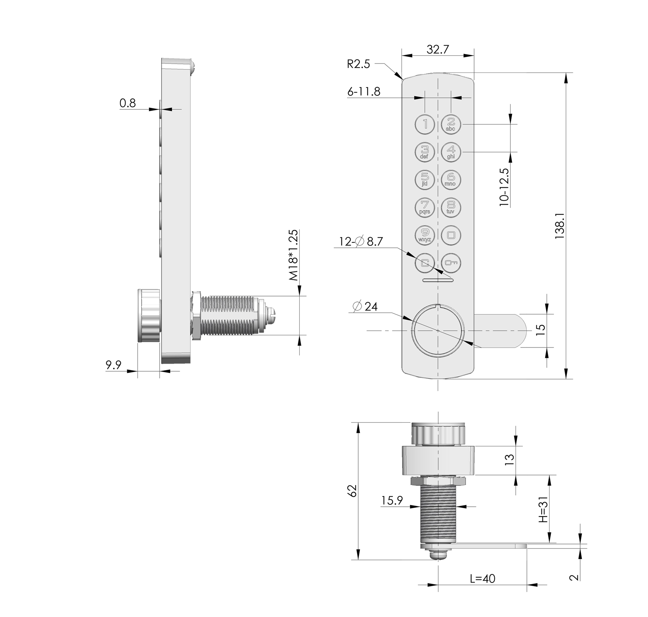 Keyfree Keypad Lock 210 Keyfree Keypad Lock 210
