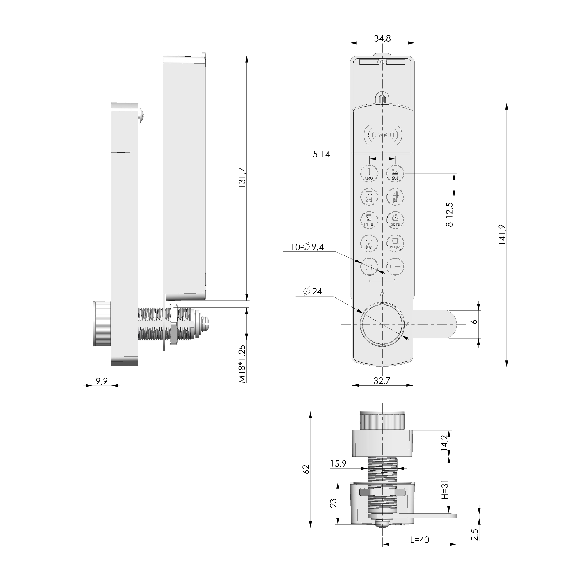 Keyfree RFID Keypad Lock 320 Keyfree RFID Keypad Lock 320