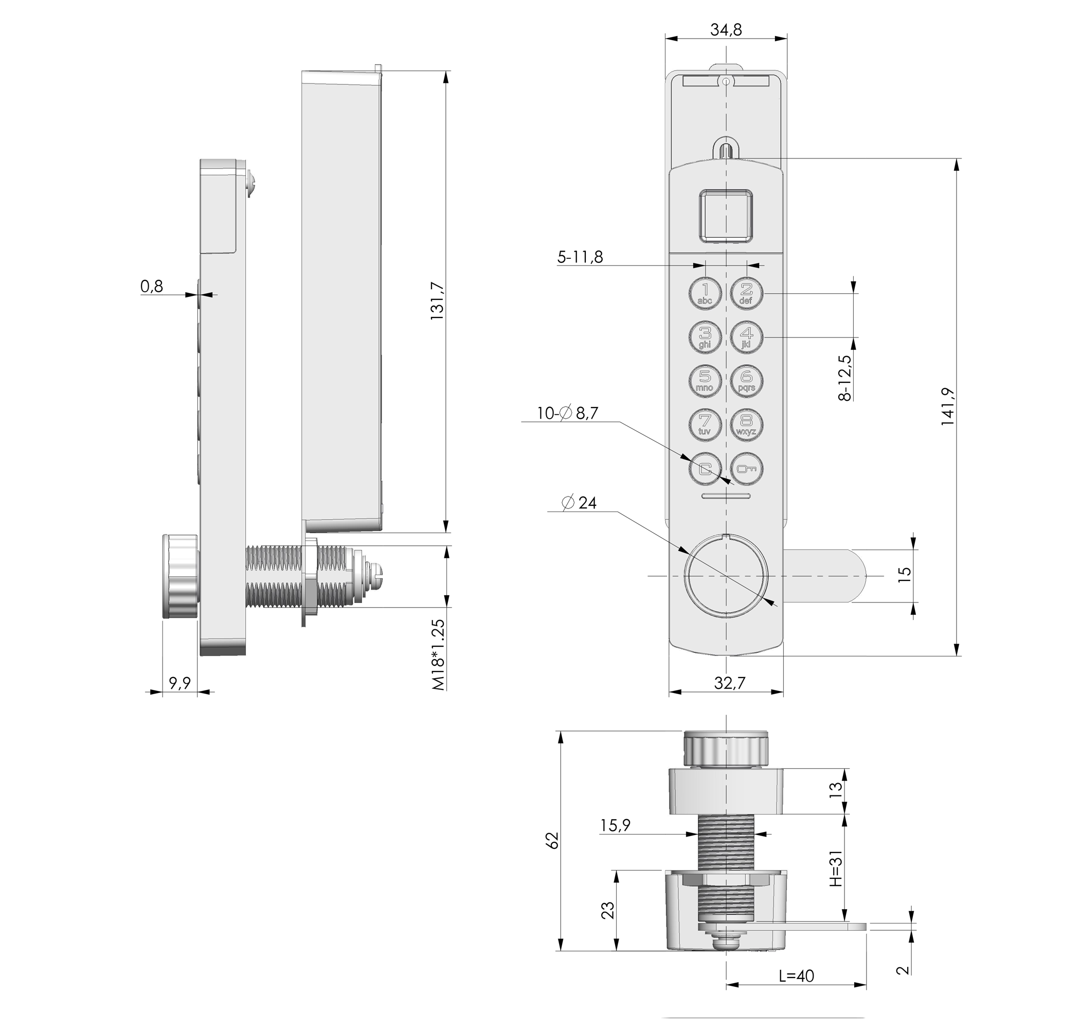 Keyfree Biometric Keypad Lock 410 Keyfree Biometric Keypad Lock 410