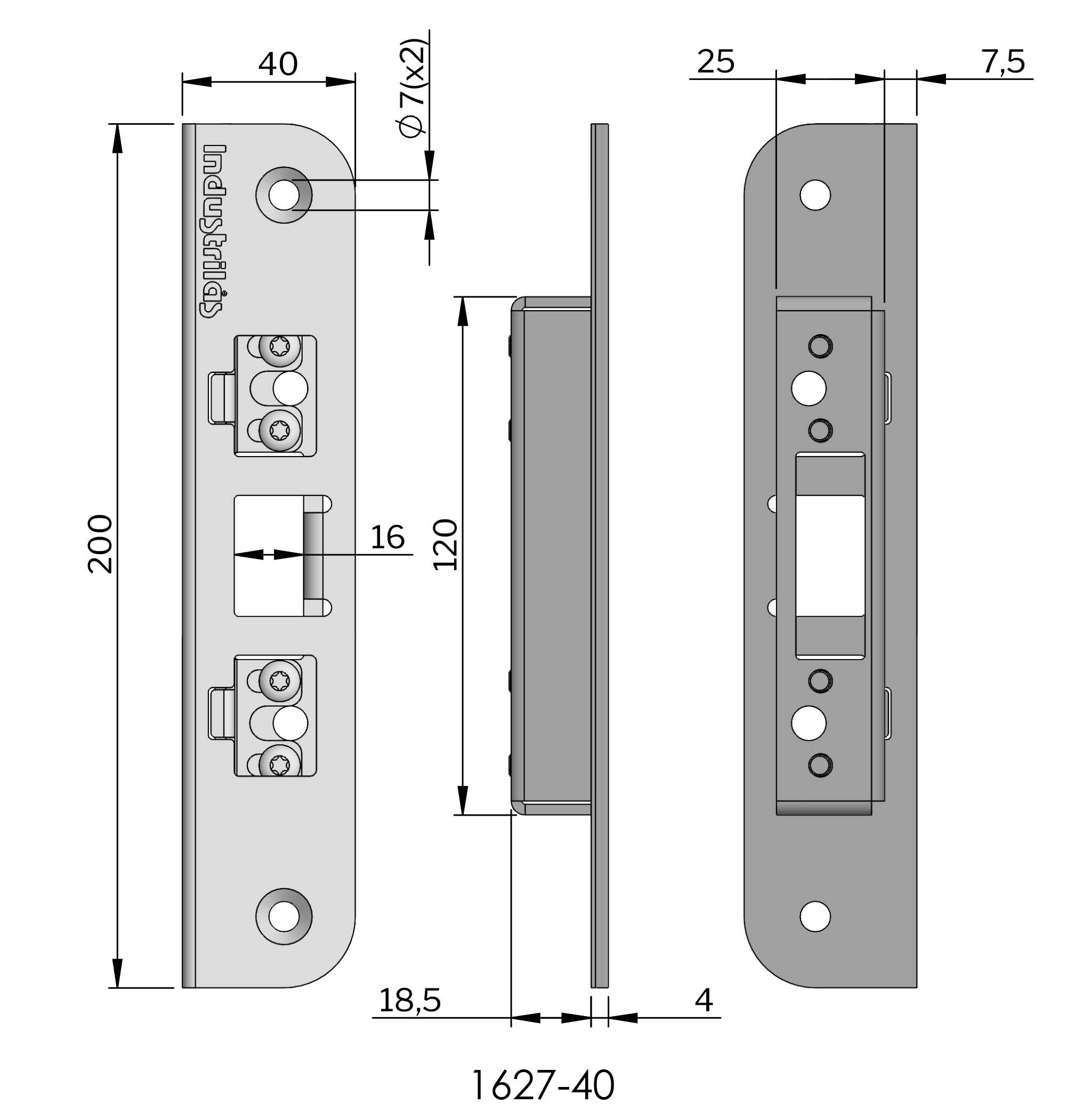 Striker plate 1627 Striker plate 1627