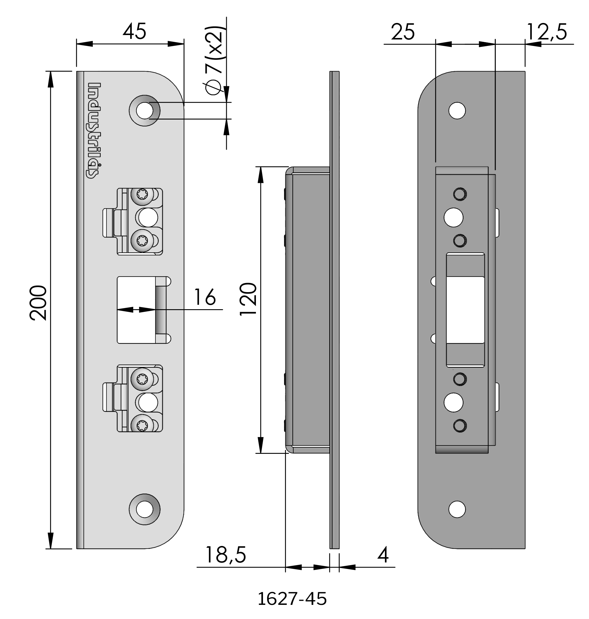 Striker plate 1627 Striker plate 1627