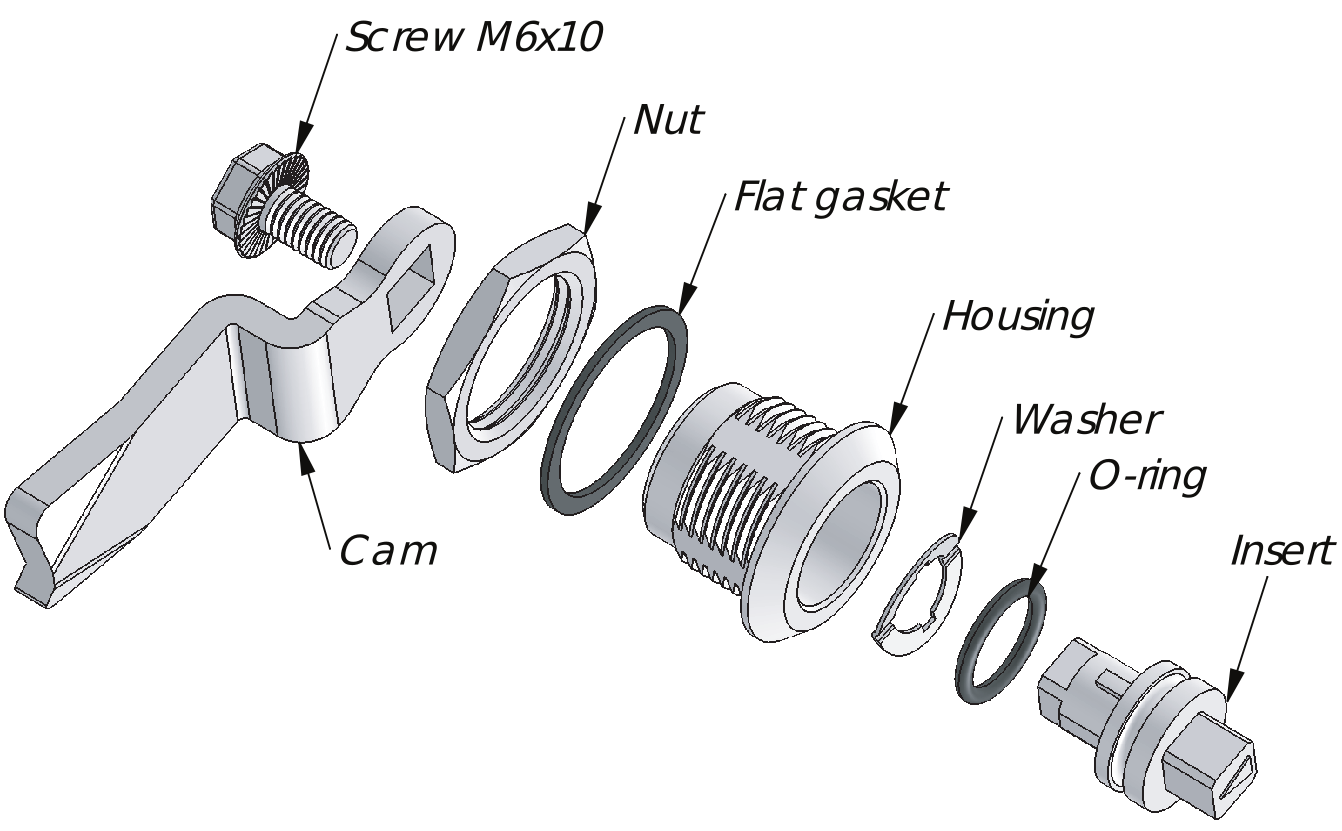 Kvartsvarvslås, vibrationsresistent, 18 mm Kvartsvarvslås, vibrationsresistent, 18 mm