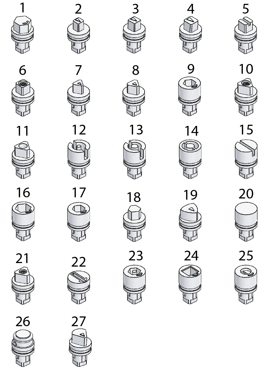Insatser, vibrationsresistenta, 12 mm Insatser, vibrationsresistenta, 12 mm