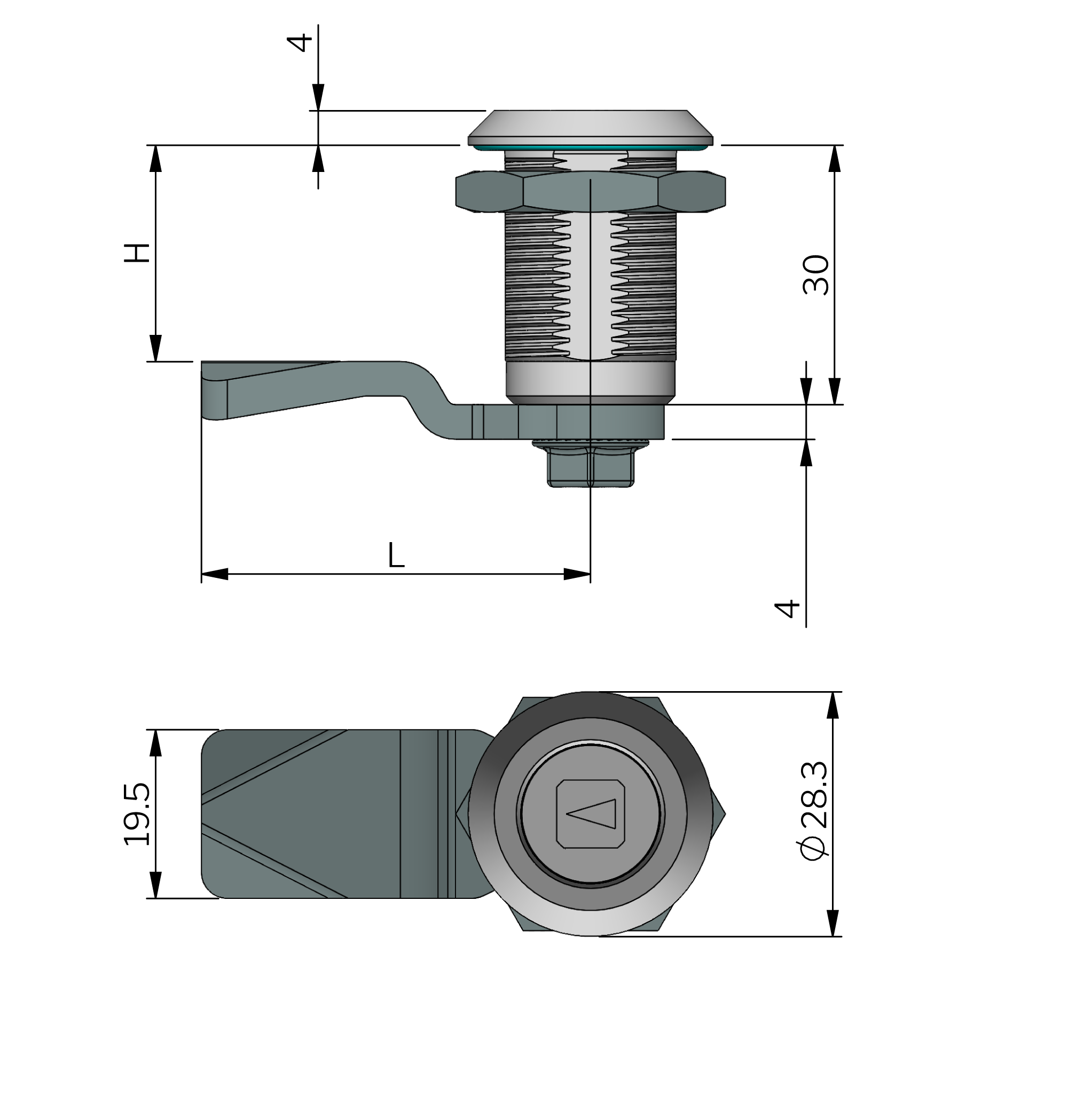 Quarter-Turn Vibration Resistant 30 mm
