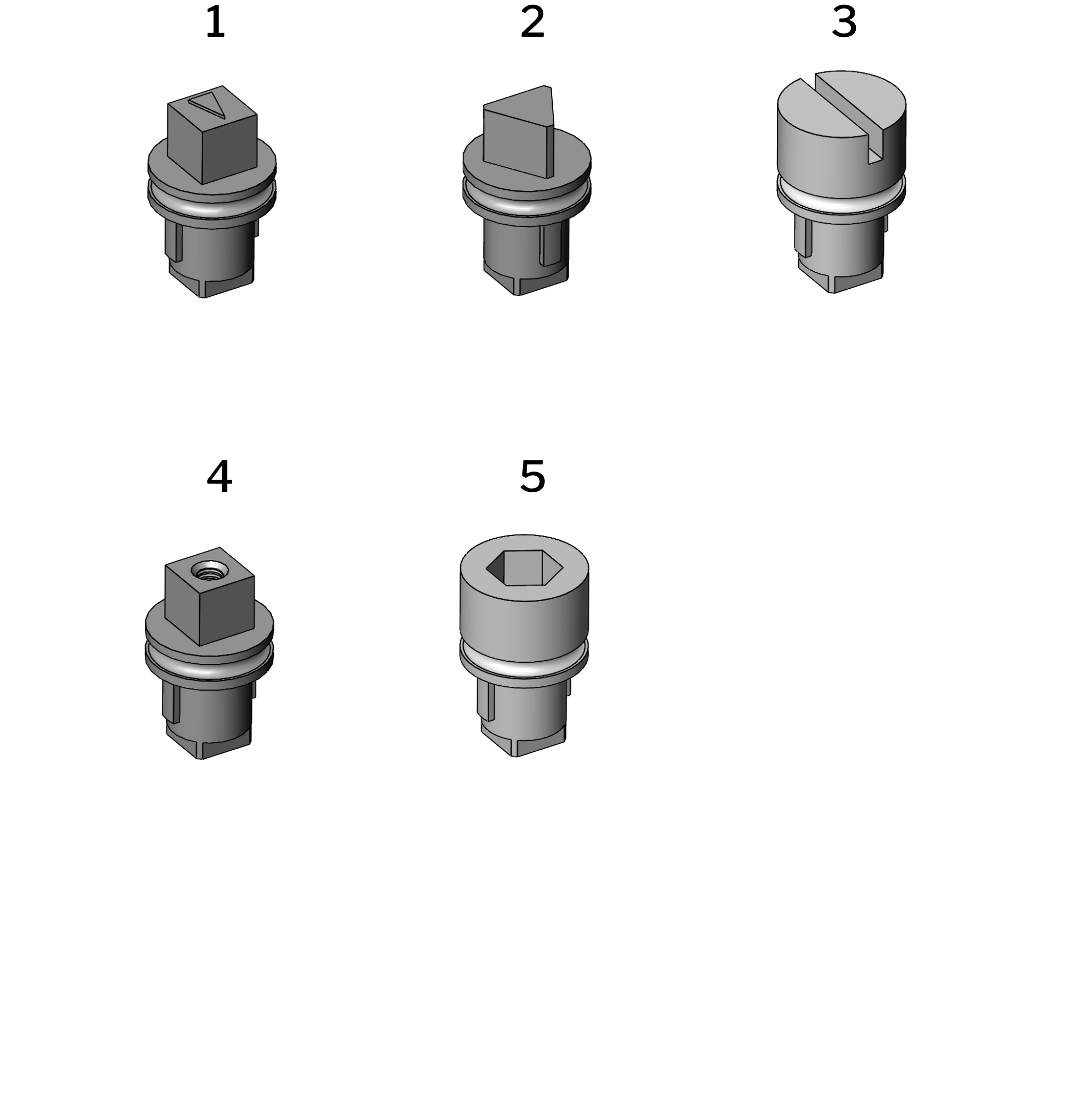 Inserts pour quart de tour compact Inserts pour quart de tour compact
