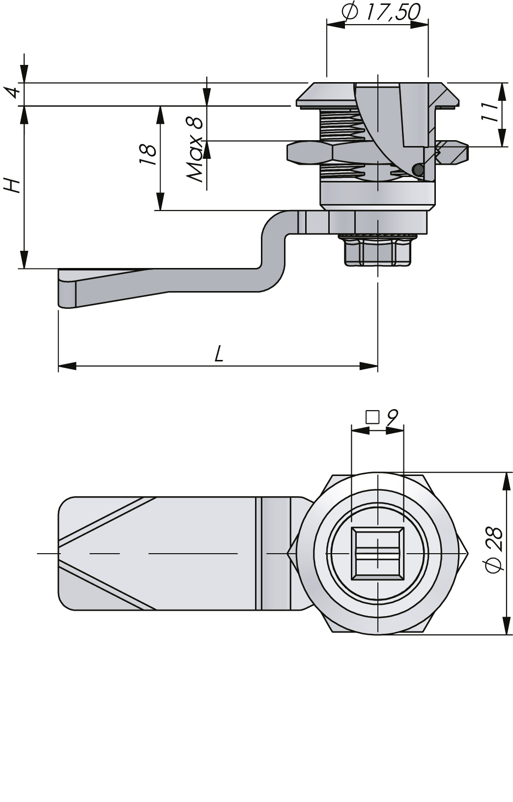 Quarter-turn Vibration Resistant 18 mm