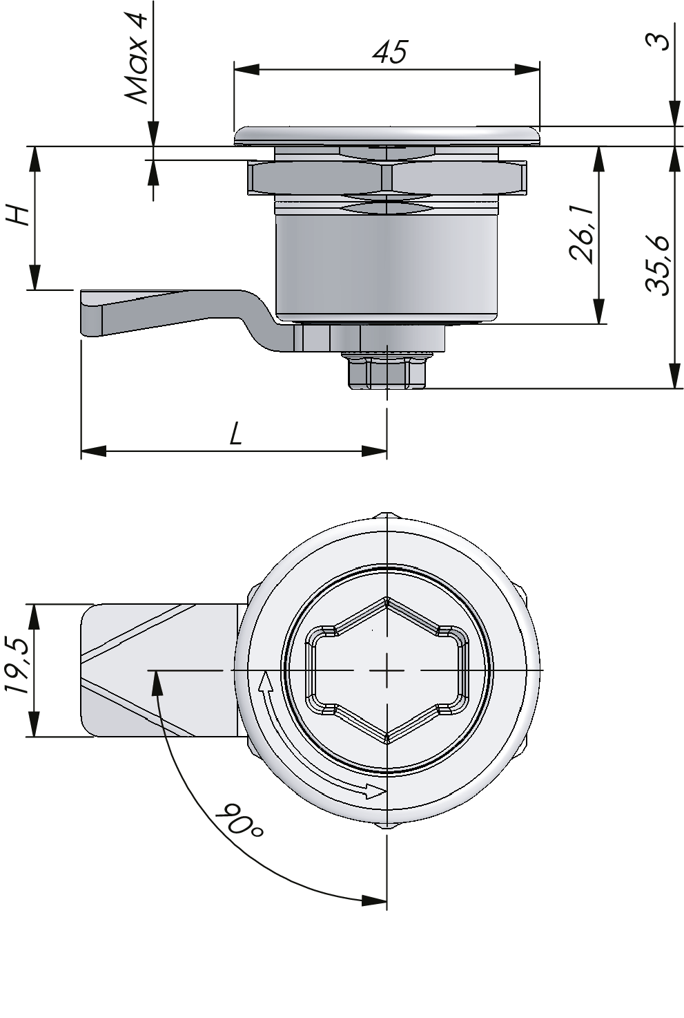 Drehriegelverschluss DIN 14925 Drehriegelverschluss DIN 14925