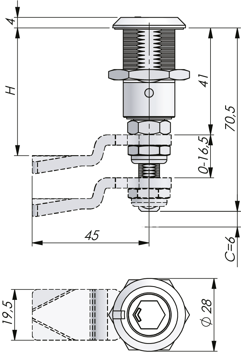 Compression Latch 35 mm