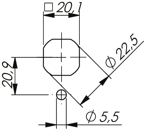 Kvartsvarvs-L-handtag Kvartsvarvs-L-handtag