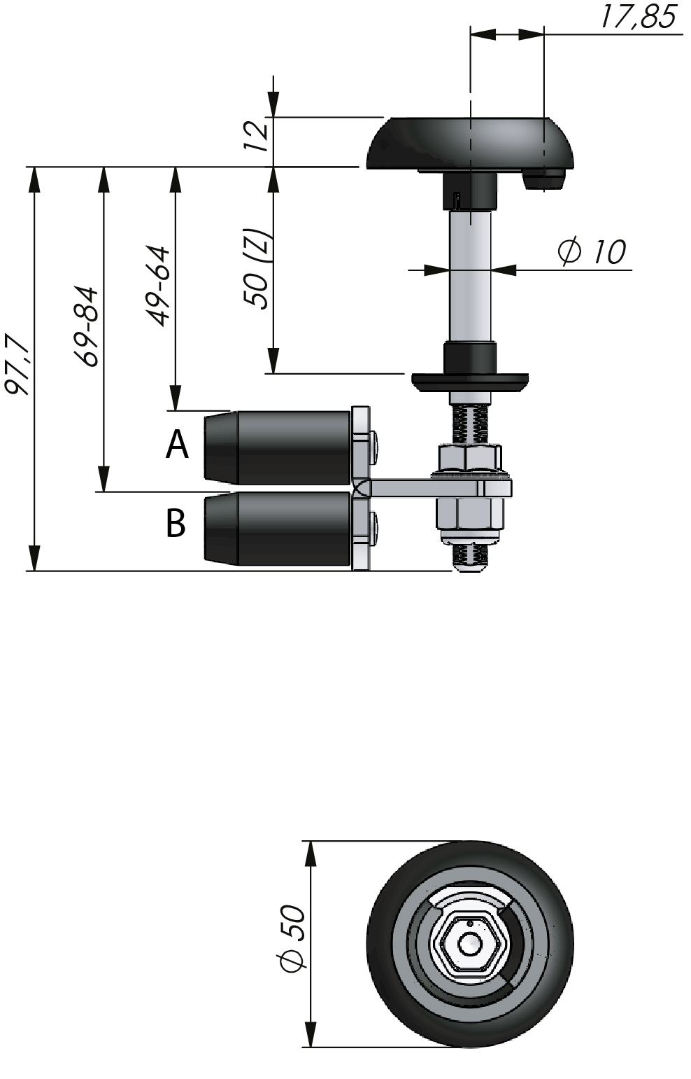 Klima-flex 1 Unidade de Travamento em Aço Inox Klima-flex 1 Unidade de Travamento em Aço Inox