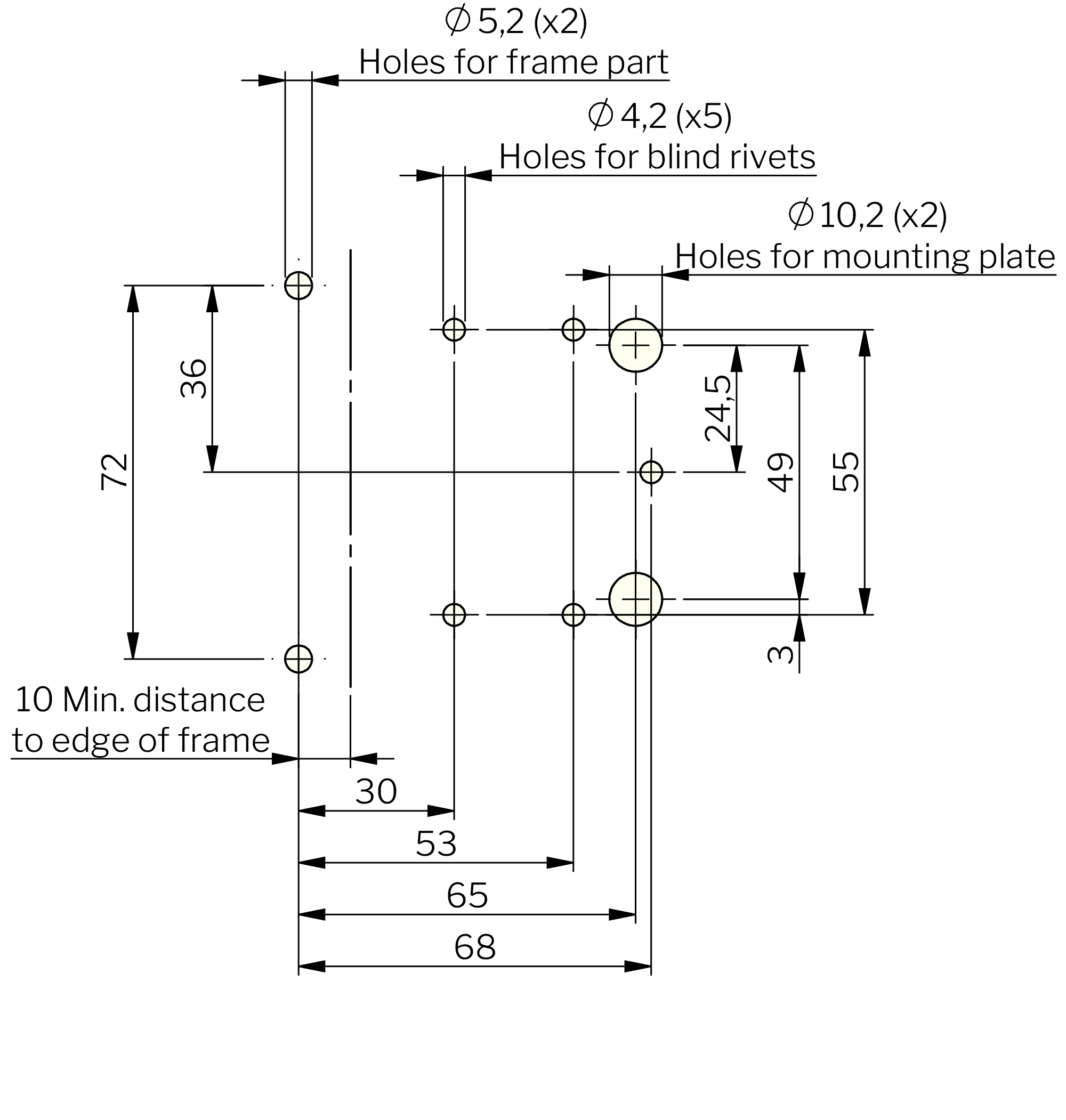 Charnière à loquet compact Klima-flex