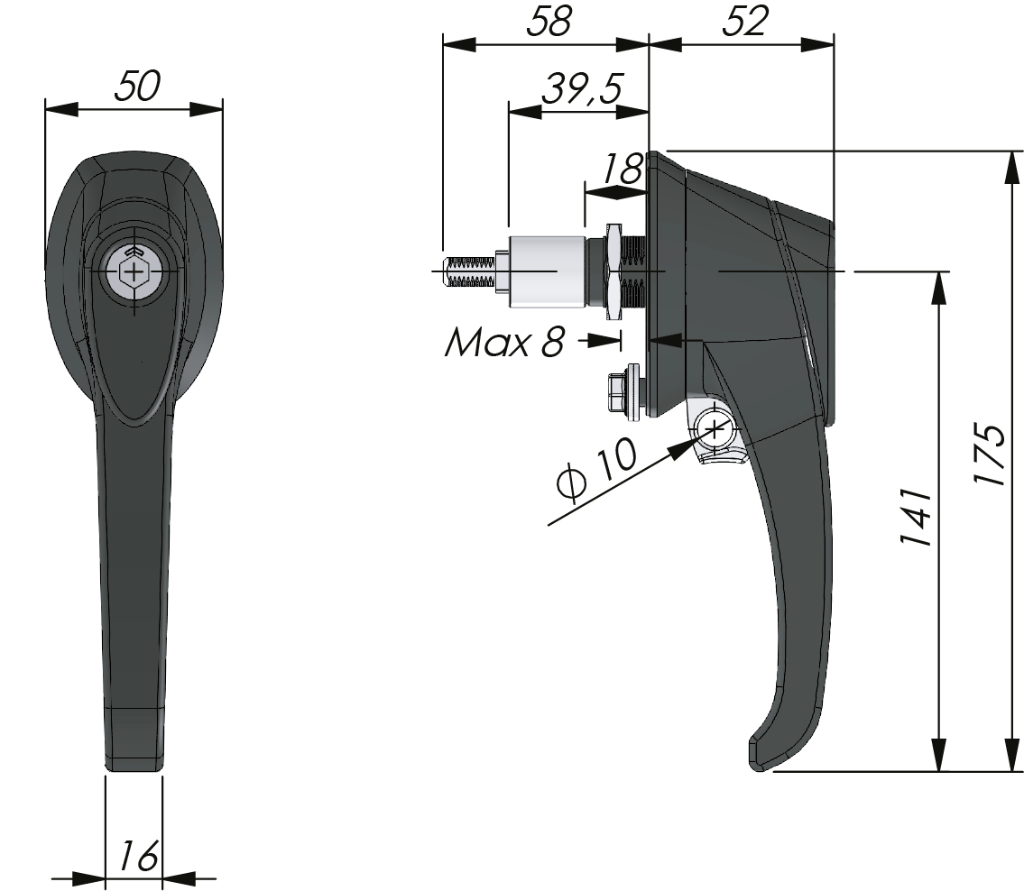 Defeater Handle Compact