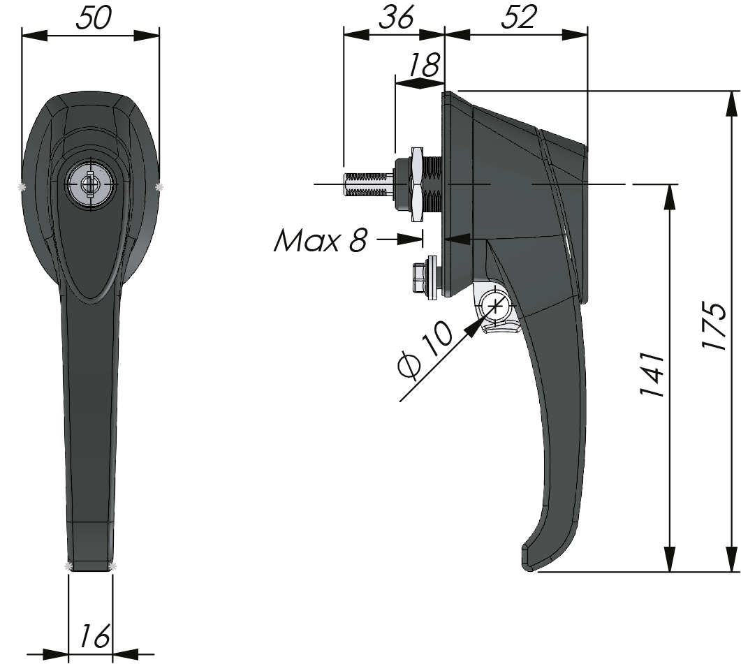 Defeater Handle Compact