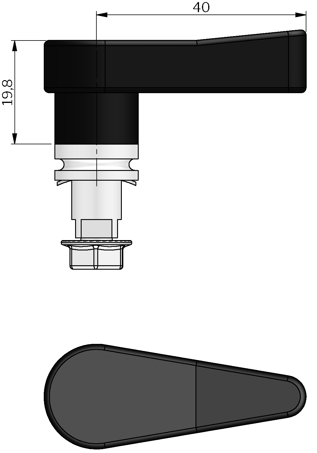 Knob with Classic Insert