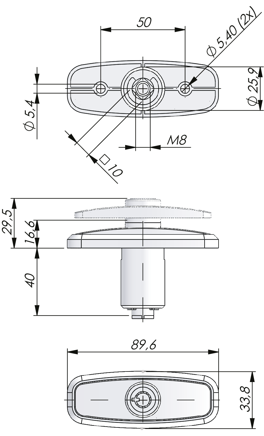 Quarter-turn T-handle Pop-out Quarter-turn T-handle Pop-out