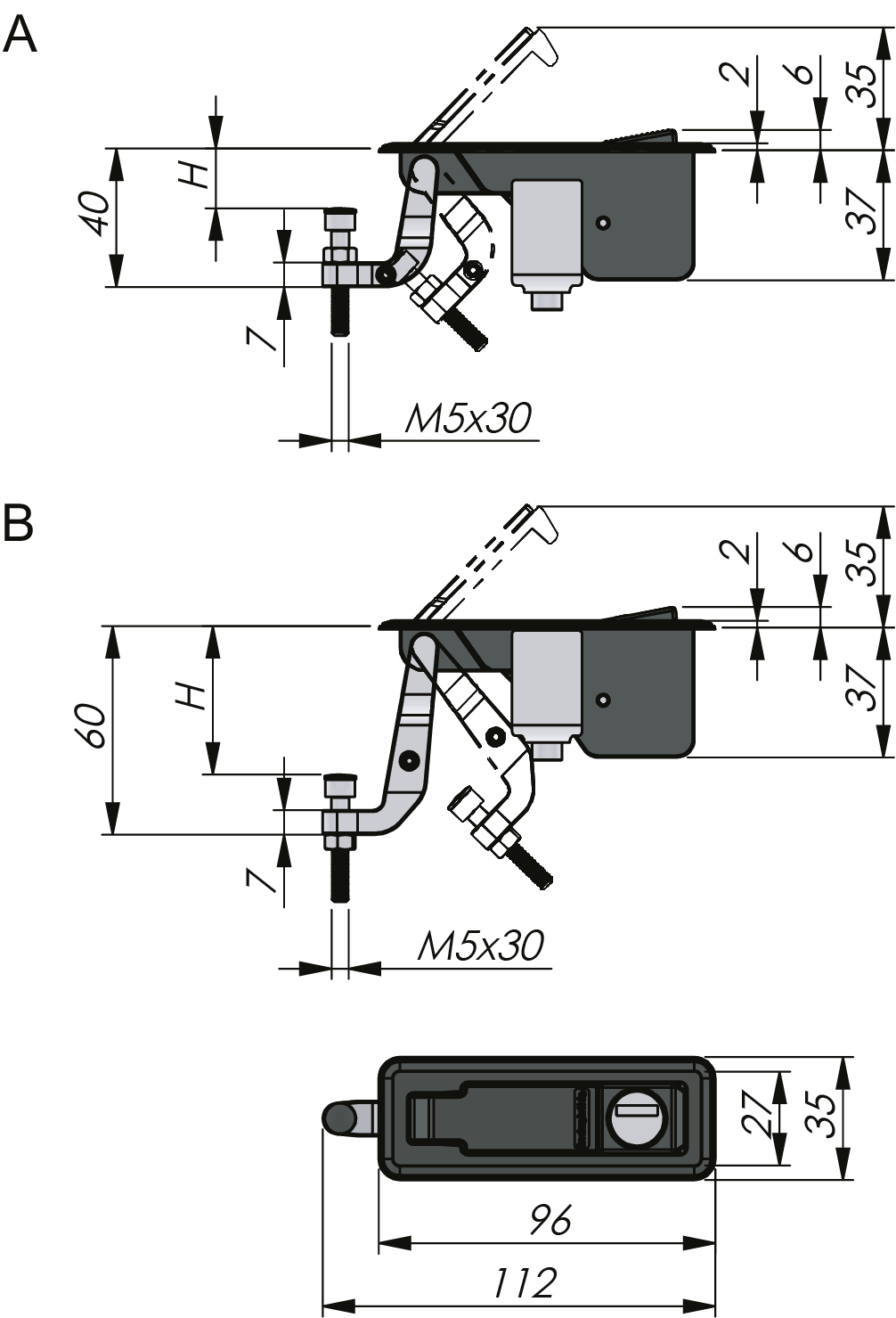 Flush Compression Latch Sealed Compression latches
