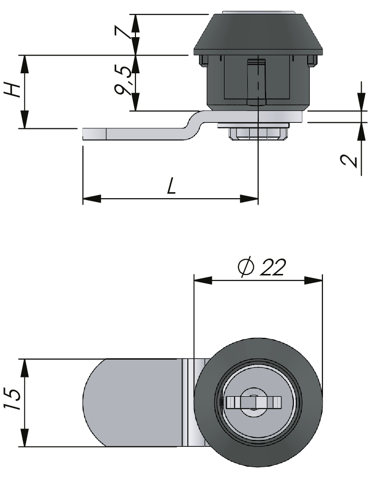 Fecho com Chave Yale - 4970 Fecho com Chave Yale - 4970