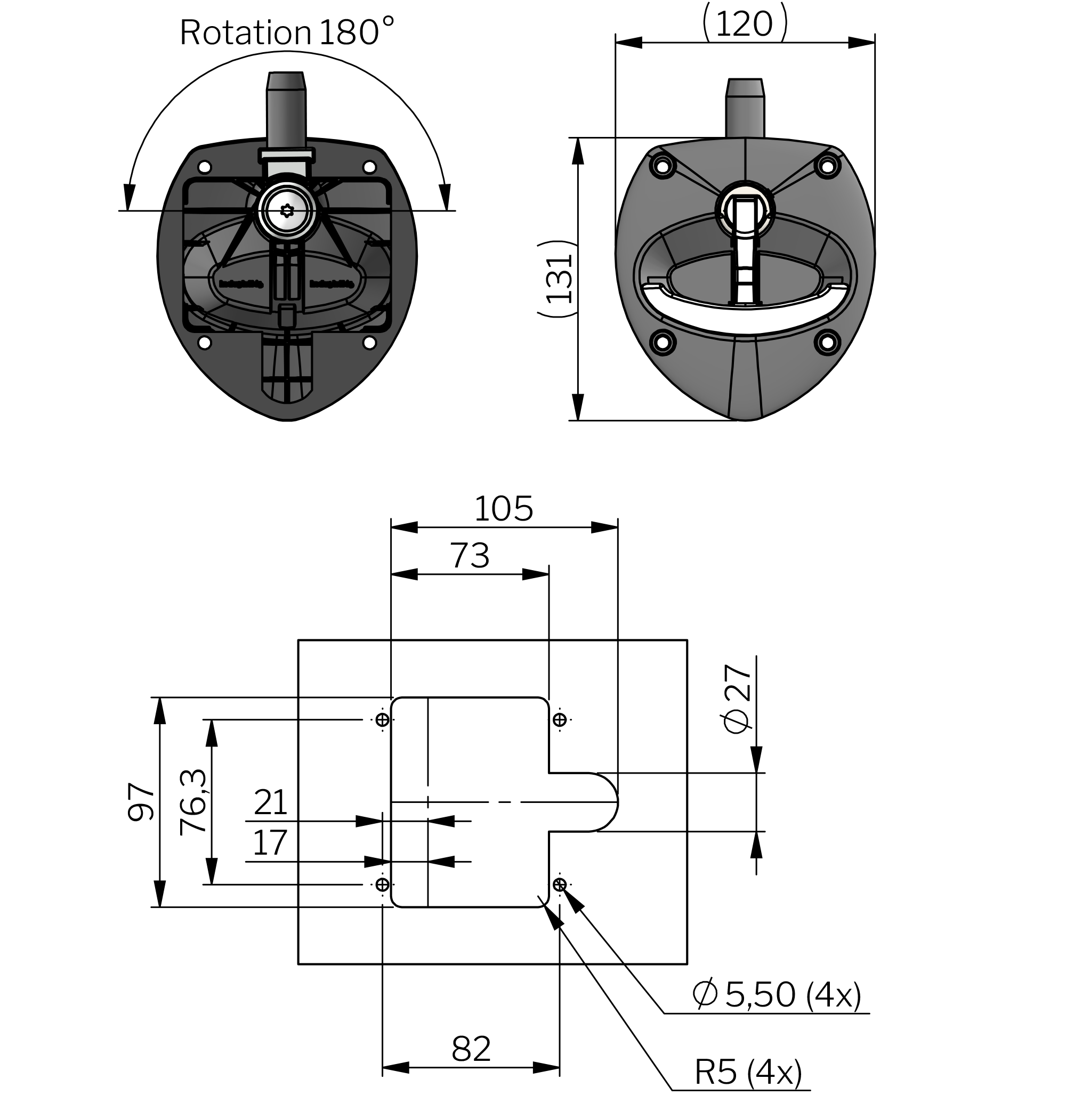 Vector T1 Handle Non-locking