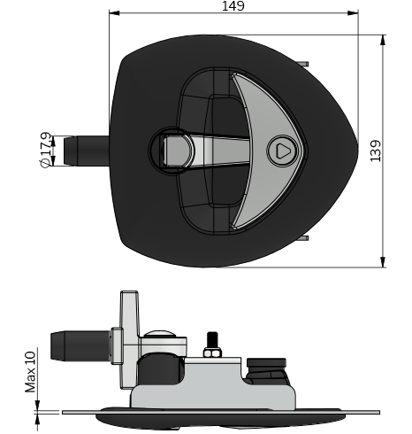 Vector T2 Defeater Handle