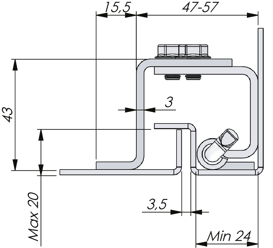 Concealed Adjustable Lift Off Hinge 100° Concealed hinges