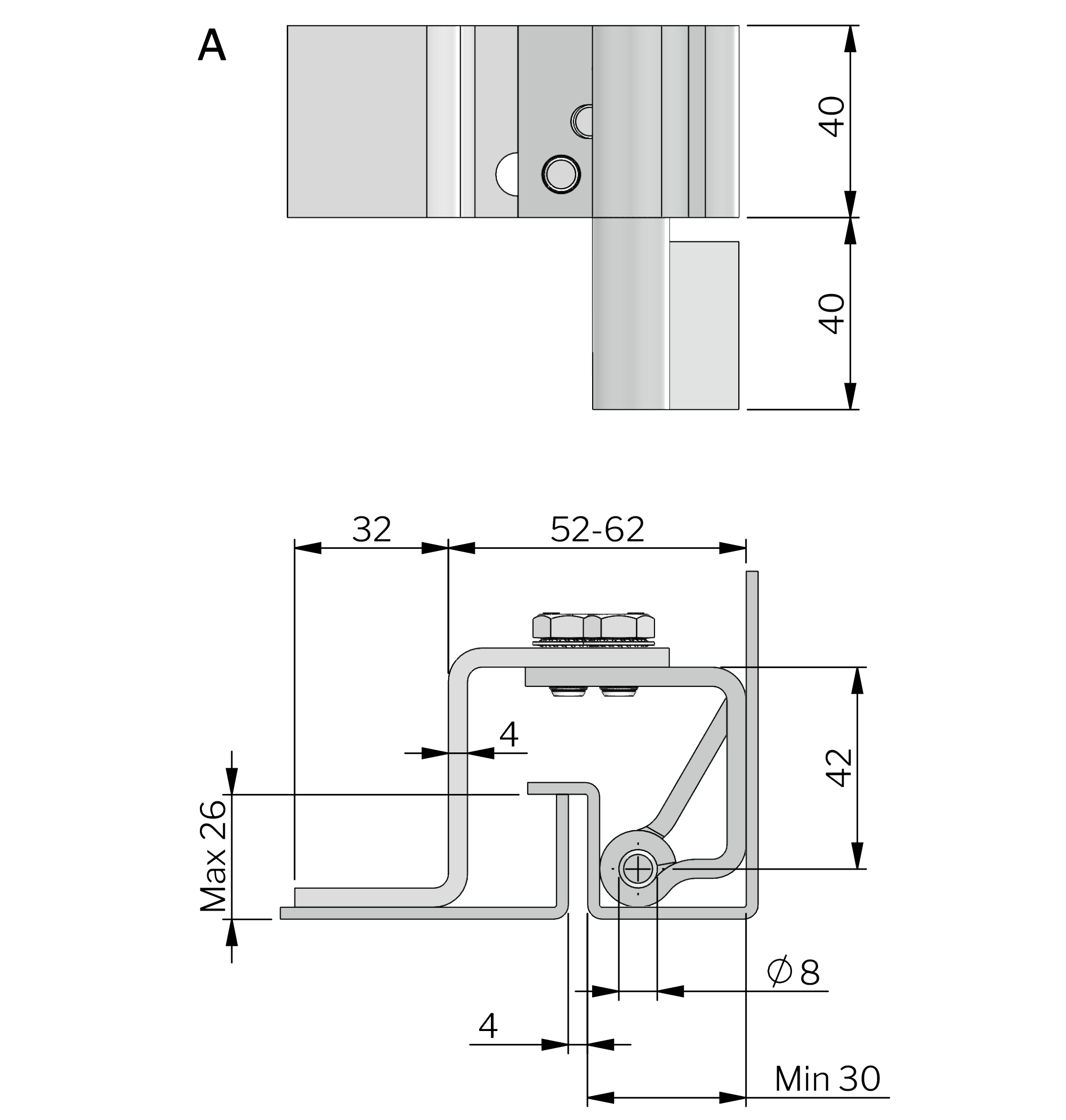 Concealed Adjustable Lift Off Hinge 100°