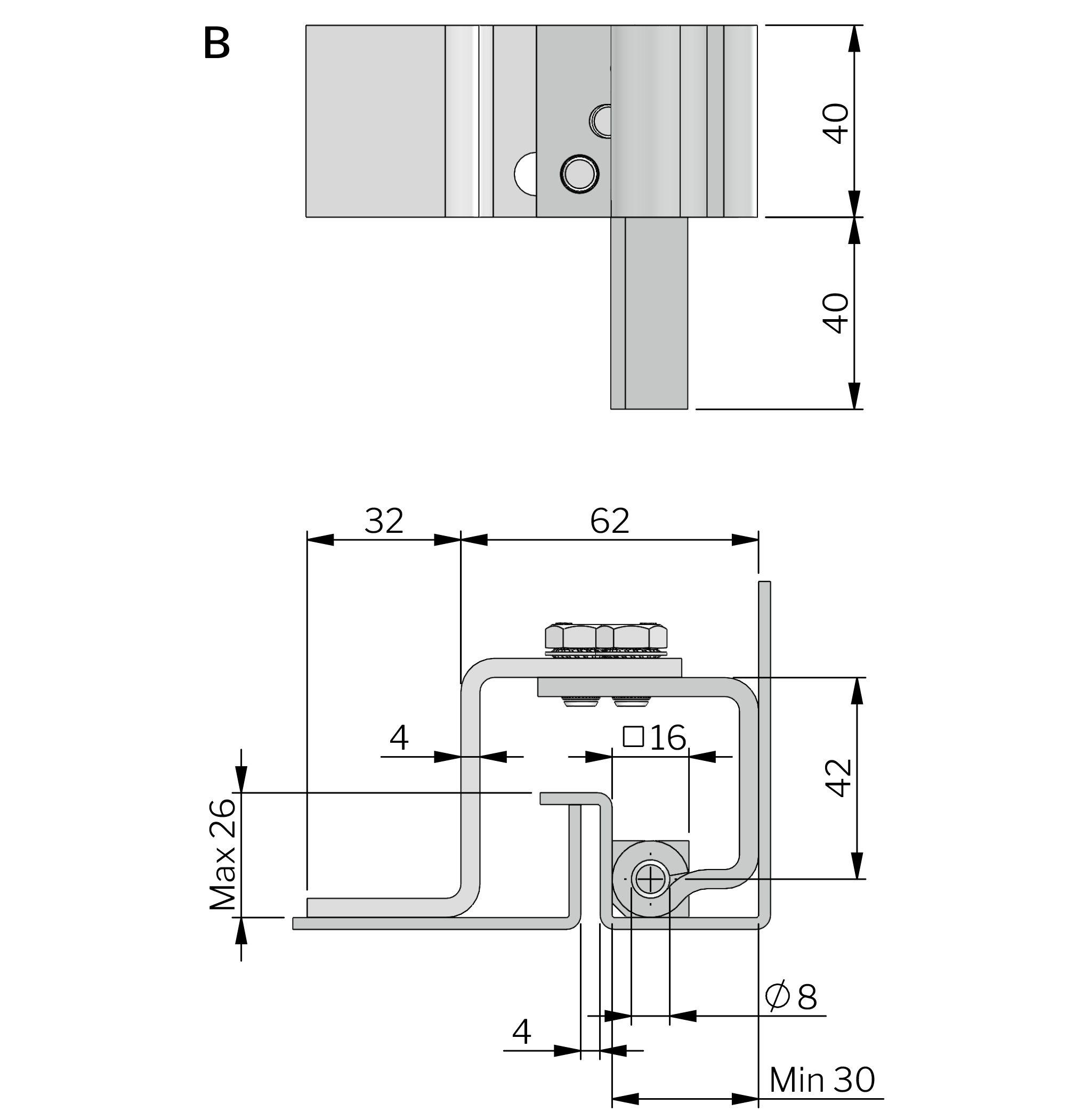 Concealed Adjustable Lift Off Hinge 100°